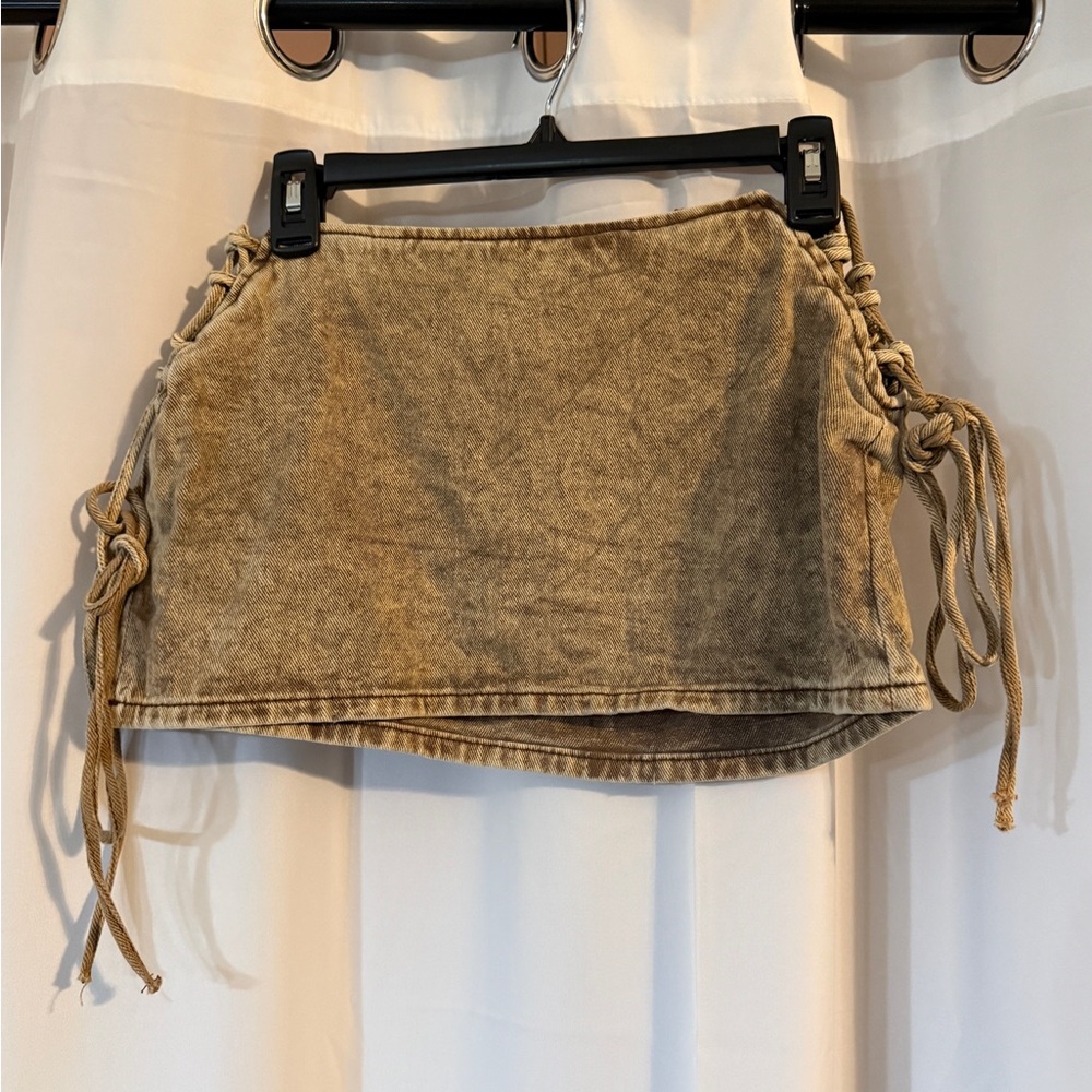 Y2K Pretty Little Things Micro Mini Skirt Lace-Up Festival Coachella - Picture 4 of 13